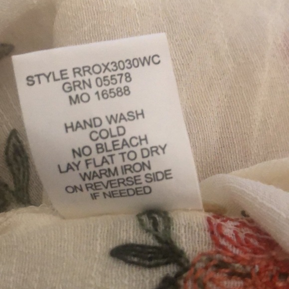 NWT Anthropologie Boho Style Embroidery Sheer Top - Picture 10 of 10